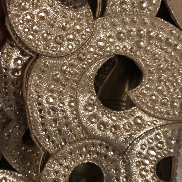 Gianni Bini swarovski gold high heels size 6 - Picture 3 of 6